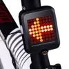 TX129 64-led intelligente fiets achterlicht 80 lumen 1200mAh batterij automatische richting indicator licht infraroodlaser - zwart