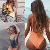 Jednoczęściowy strój kąpielowy backless brazylijski odwracalny stroje kąpielowe kobiety wysoki cięcie monokini maillot de bain jakości bodysuit kostium kąpielowy