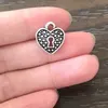 DIY Smycken Clip on Charm Dingle Charms Antik Silver Tone Valentine Heart Lock Charm för armband Halsband Örhängen Dragkedja