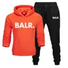 BALR 브랜드 의류 후드 + 바지 새 2019 두 조각 세트 패션 후드 스웨터 스포츠 남성 운동복 까마귀 가을을 설정합니다