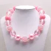 Любовник розовый стиль детские девочки бусины ожерелье для детей детские ручной работы коренастые бурблгума ожерелье очаровательные украшения