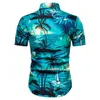 Mens Shirts Lange Mouwen Hoge Kwaliteit Gedrukt Hawaiiaanse Beachwear Losse Korte Mouw Casual Floral Shirts Mannelijke Plus Size 5.29