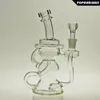 SAML 20cm 높이 klein 봉 물 담뱃대 유리 dab rigs 워터 흡연 파이프 오일 장비 리사이클 러 공동 크기 14.4mm PG5125