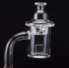 Quartz Banger Com Reactor Núcleo Spinning Carb Cap Domeless Quartz prego com 10 milímetros 14 milímetros 18 milímetros Masculino Feminino bong água de vidro