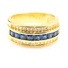 Band Ring Size Shinning dei monili 8/9/10/11/12 lusso 10KT Oro Fill principessa Cut Blue Sapphire CZ diamante aggancio di cerimonia nuziale per gli uomini regalo