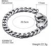 2020 Nuova Lista regali Uomo donna ragazzi Manette in acciaio inossidabile Fibbia Polsino Bracciale a catena a maglia 8 '' argento oro indietro 263M