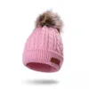 6 Styles Kids Winter Hats Boys Girls Knitted Beanies Thick Cute Hair Ball Cap Infant Toddler Warm Caps Pom Poms Warm Hat Party Gift RRA2606