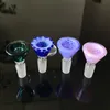 Meerdere stijlen kleurrijke glazen koolhydraten bubbels koolhydraten 14 mm mannelijke gewrichtige glazen kom dab gereedschap roken accessoires voor kwarts banger