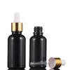 Großhandelspreis leere Glas-Tropfflasche 10 ml 15 ml 20 ml 30 ml 50 ml 100 ml schwarze Glas-Tropfflasche für ätherische Öle auf Lager