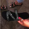 Diamond Summer Flat Sandals Женские туфли New Beach Women Designer Designer Shoes Fashion Wrinestone Flip Flops Plus Plus 35-43