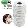 109 mètres de longueur bricolage tressé bande élastique cordon tricot bande couture largement utilisé pour les masques 3 mm 4 mm 5 mm