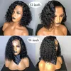 Lace Front Wig 10A Water Wave beauty Peruvian virgin Human Hair Adjustable Wigs with Baby Hairs for Black Women 10 inches diva1