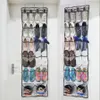 Foldable Shoes Organizer Bags Shoes Storage Racks Behind Door Hanging Shoes Non Woven Storage Holders Bag With Hooks DH0964