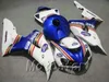 Kit de carénage de moto, moule d'injection, livraison gratuite, pour HONDA 2006 2007 CBR1000RR 06 07 CBR 1000 RR, blanc et bleu, VV57