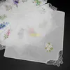 500pcs Intage Bomull Handkerchief Girl Servett Broderade Kvinnor Servett Broderad Butterfly Lace Flower Handkerchief