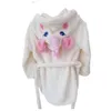 Söt Unicorn Nighthowns Baby Girls Bathrock Flannel Barn Robe Hooded Pyjamas Bath Dress Barn Natt Använd kläder RRA1684