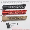 Siyah / Kırmızı / Tan 11 '' MLOK Sıkma Ultralight Ücretsiz Handguard Picatinny Dağı Sistemi MLOK Avcılık Float inç