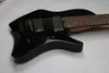 Svart ovanlig form Electric Guitar 8 Strings Mahogny Neckroewood FretboardsLanted Frets Black Hardware24 FRETS4209102