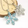 Strass flocon de neige pendentif déclaration collier cristal dessin animé collier pour enfants enfants film bijoux de haute qualité