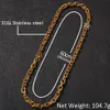 Nouveaux gars Gold Silver en acier inoxydable Hip Hop Link Chain Collier Collier Bracelets for Men Hip Hop Rapper Dancer Street Bijoux Mens6313250