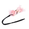 2021 Women Flower Donut Bun Maker Big Pearls Ribbon DIY Hair Style Making Tools Korean Fashion Curler Accessories