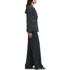 Costumes de pantalon pour femmes à rayures formelles coupe ajustée un bouton dames tenue de travail de soirée Tuxedos 2 pièces (veste + pantalon)