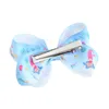 12 colori delle neonate Arcobaleno Unicorn arco hairclip 8cm colorata clip di capelli del nastro gli accessori dei capelli del bambino ST424