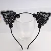 Sexy Hollow Lace Headbands Fashion Headdress Cute Cat Ear Cloth Headband Women European and American Hair Accessories Wholesale