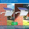 Najnowsza słoneczna LED LED Outdoor Lights 48leds IP65 Garden Lamp 800LM zmierzch do Dawn Street Lights Integrate lub Split Instalacja