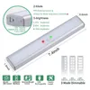 Motion Sensor LED Night Light USB Rechargeable Wireless Lamp 3Mode Brightness Dimmable 30 LEDs Closet Wardrobe Under Cabinet Lights