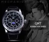 Forsining Luxury Moon Phase Design Movimento ShangHai Moda Abbigliamento casual Orologio automatico Scala Quadrante Orologio da uomo Top Brand Luxury267n