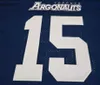 MIT Custom Men Youth Women Vintage Toronto Argonauts Ricky Ray #15 Football Jersey Size S-4XL 또는 사용자 정의 이름 또는 번호 저지