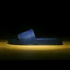med låda hett märke Herr Beach Slide Sandals Scuffs 2021 lyxiga Tofflor Herr Mode slip-on designer sandal US 7-12