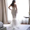 Gorgeous Appliques Lace Mermaid Wedding Dress 2020 V-Neck Backless Long Bride Dresses with Detachable Train vestido de noiva