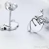 Mode-sieraden S925 sterling zilveren oorknopjes luiaard dieren oorbellen voor vrouwen hot mode vrij van verzending