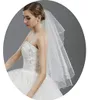 2019 الأنيقة البيضاء العاجية الزفاف حجاب 1 طبقة قصيرة الحجاب الحجاب الزفاف