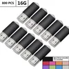 Wholesale Bulk 800PCS 16GB USB Flash Drives Rectangle Memory Stick Storage Thumb Pen Drive Storage LED Indicator for Computer Laptop Tablet