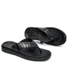 Desenhador Verão Flip Flops Homens Chinelos Crocodilo PU Design Sandálias de Praia Casuais Casual Deslizamento De Verão Melhor Qualidade Tamanho US7-11