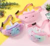 Kid Unicorn Handväska fylld blyertspåse Belt Belt Fanny Pack Beach Purse Student Tonåring Purses Sport Unisex Gym utomhus kosmetiska väskor