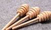 Wooden Honey Spoon Wood Dipper Sticks For Honey Jam Jar Coffee Milk Tea Dispense Honey Jar Stick KKA7076