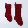 Decor malha Meias do Natal Knitting Socks Gift Bag Lareira Xmas partido Home