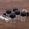 Massor 100 stycken 6 ml 22 * ​​35mm Mini Glasflaskor med svarta plastkapslar Spice Jars Parfymflaska Konsthantverk