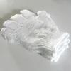 Gants de douche de nettoyage de corps en nylon blanc exfoliant gant cinq doigts salle de bain gants de salle