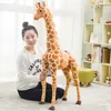 Partihandel enormt verkligt liv giraff plysch leksaker söta fyllda djurdockor mjuk simulering giraff docka hög kvalitet födelsedagspresent barn leksak 60 cm/80 cm/100 cm