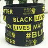 Svart liv Matter Wristband Jag kan inte andas silikon armbandsgummi Armband Bangles Letter Wrist Band OOA8166