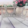Luxury Bride Tiaras Baroque High Quality Rhinestone Crystal Crown The Queen Diamond Hair Princess Silver Shining Hair Accessories LD652
