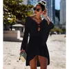 Neue sexy Deck -up -Bikini Frauen Badeanzug Coverup Beach Badeanzug tragen Stricken Badebekleidung Mesh Strand Kleid Tunic7297394