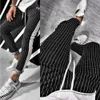 New Mens Tracksuit Bottoms Skinny Joggers Sweat Pants Striped short Trousers Male Pencil Pants