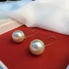 Fashion-Earrings Handmade Zircon Pearl Luxury Jewelry 18K gold plated brass Earrings Stud Earrings For women Asymmetric Earring Chri