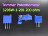 10 stks / partij Trim Pot Trimmer Potentiometer 3296W-1-201 3296W 201 200 Ohm Op voorraad